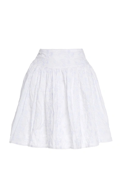 Agua By Agua Bendita Tropic Linen Mini Skirt In White