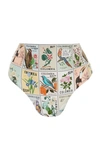 Agua By Agua Bendita Alicia Printed High-waisted Bikini Bottoms