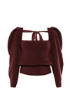 ANNA OCTOBER RACHEL TIE-ACCENTED WOOL-KNIT SWEATER,770579