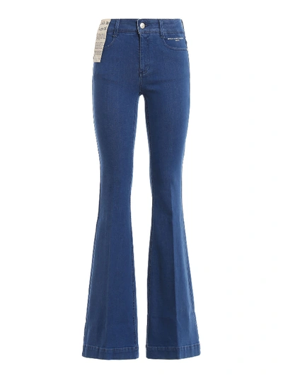 Stella Mccartney Organic Cotton Flared Jeans In Blue