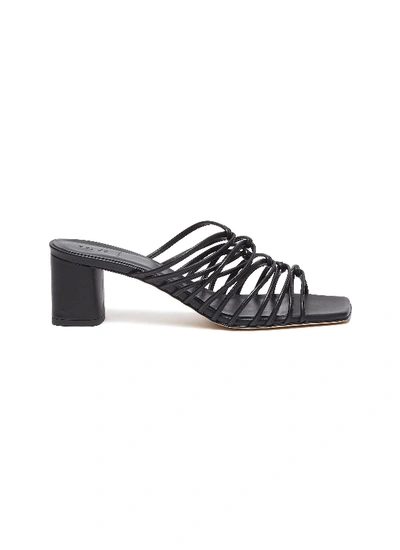 Aeyde 'pearl' Strappy Leather Sandals In Black