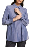 MARINA RINALDI BALTICO STRIPE BUTTON-UP SHIRT,211320900000810