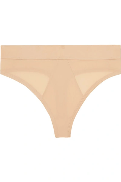 The Great Eros Lugano Stretch-jersey Thong In Neutral