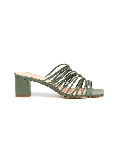 Aeyde 'pearl' Strappy Leather Sandals In Sea Foam