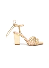 AEYDE 'Daisy' strappy metallic leather sandals