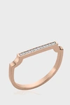 Monica Vinader Signature Thin Diamond Ring In Rose Gold