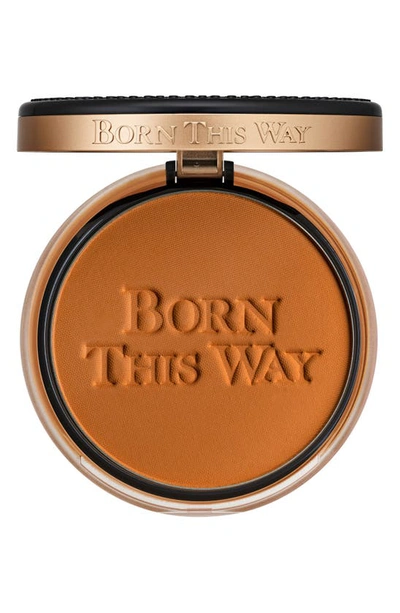 Too Faced Born This Way Undetectable Medium-to-full Coverage Powder Foundation In Mahogany - Very Deep W/ Golden Undertones