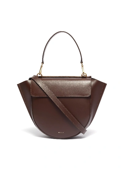 Wandler 'hortensia' Medium Leather Shoulder Bag In Fudge