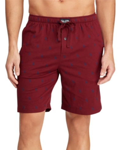 Polo Ralph Lauren Men's Knit Pony Player Pajama Shorts In Classic Wine