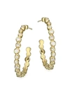 Ippolita Stardust 18k Yellow Gold & Diamond Hoop Earrings