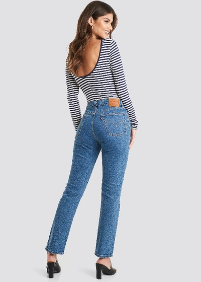 LEVI'S 501 CROP JEANS - BLUE 