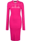 VERSACE FITTED KNITTED DRESS