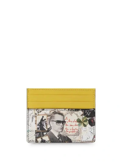 Fendi Karl Print Cardholder In Yellow