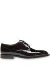 FENDI KARLIGRAPHY MOTIF EMBROIDERED OXFORD SHOES