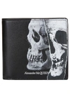 ALEXANDER MCQUEEN SKULL AND ROSE BILLFOLD WALLET,11005197