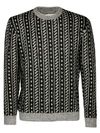 SAINT LAURENT STRIPED WOOL KNITWEAR,11005216