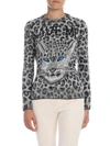 Alberta Ferretti Animal Print Jumper In Grey