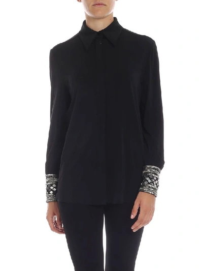 Alberta Ferretti - Shirt With Micro-beads And Sequins In Black