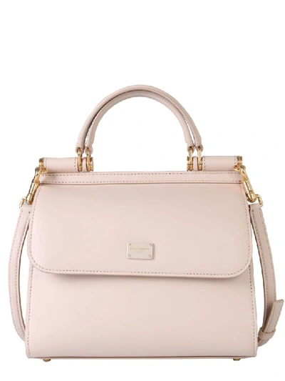 Dolce & Gabbana Small Sicily 58 Bag In Powder