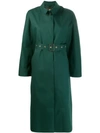MACKINTOSH ROSEWELL CEDAR GREEN OVERSIZED SINGLE BREASTED TRENCH COAT | LR-1014D