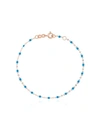 Gigi Clozeau 18k Rose Gold Classic Bead Bracelet In Blue
