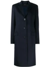 AGNONA AGNONA SINGLE-BREASTED OVERCOAT - 蓝色