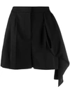 ALEXANDER MCQUEEN ASYMMETRIC DRAPED SHORTS