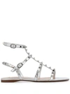 VALENTINO GARAVANI VALENTINO GARAVANI ROCKSTUD ANKLE FLAT SANDALS