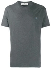 Vivienne Westwood Brand-embroidered Scoop-neck Cotton Jersey T-shirt In Grey