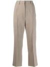 Mm6 Maison Margiela Cropped Tailored Trousers In Neutrals