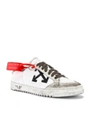 Off-white 2.0 Logo Leather Low-top Sneakers In White & Orange