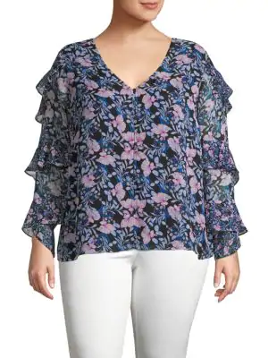 vince camuto ruffle top