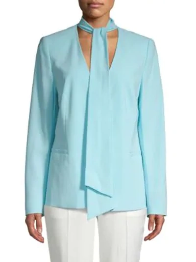 Escada Self-tie Blazer In Blue