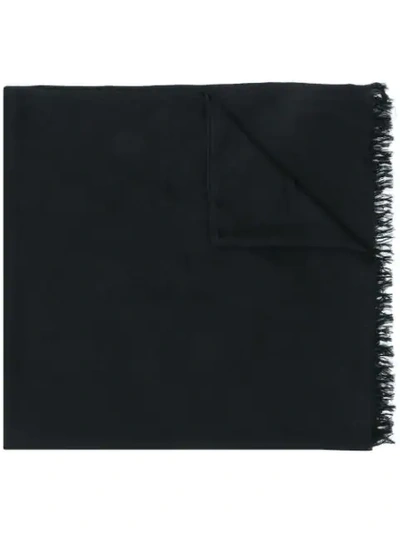 Brunello Cucinelli Fringed-hem Scarf In Black