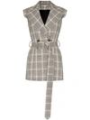 STELLA MCCARTNEY CHECK BELTED WAISTCOAT