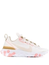 Nike React Element 55 Neoprene, Faux Leather And Mesh Sneakers In Neutrals