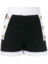 BALMAIN BUTTON DETAILED SHORTS