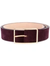 B-LOW THE BELT B-LOW THE BELT SUEDE BELT - 紫色