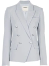 L Agence Double-breasted Blazer In Green