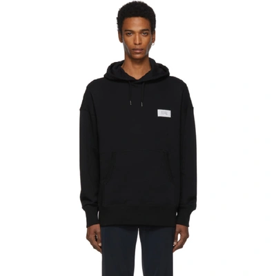 Givenchy Atelier-patch Cotton Hooded Sweatshirt In Nero