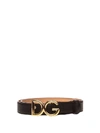 Dolce & Gabbana Dolce And Gabbana Black Small Logo Belt In Nero