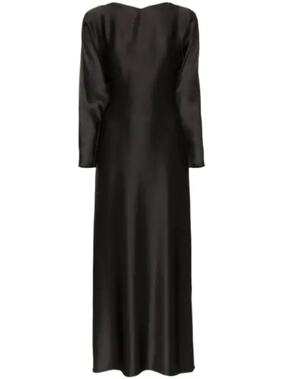 deitas silk dress Deitas + Louise asymmetric silk-satin maxi dress