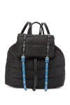 Sam Edelman Branwen Flap School Backpack In Black Blue