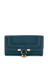 Chloé Marcie Long Wallet In Blau