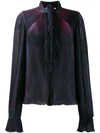 MARCO DE VINCENZO PLEATED PUSSY BOW BLOUSE