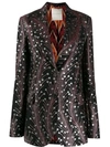 MARCO DE VINCENZO EMBROIDERED FITTED BLAZER