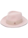 MAISON MICHEL MAISON MICHEL FEDORA HAT - 大地色