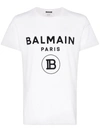 Balmain Short-sleeved Logo Print T-shirt In White