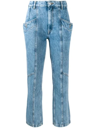 Isabel Marant Étoile Notty Panelled Cropped Jeans In Blue