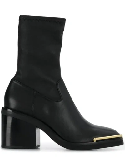 Alexander Wang Black Stretch Hailey Boots